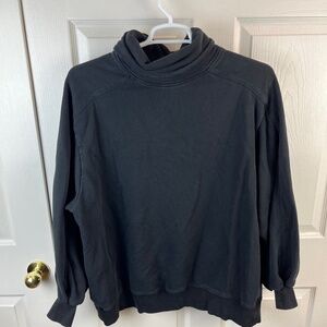 Lit Active Oversized Funnel Neck Sweatshirt Black